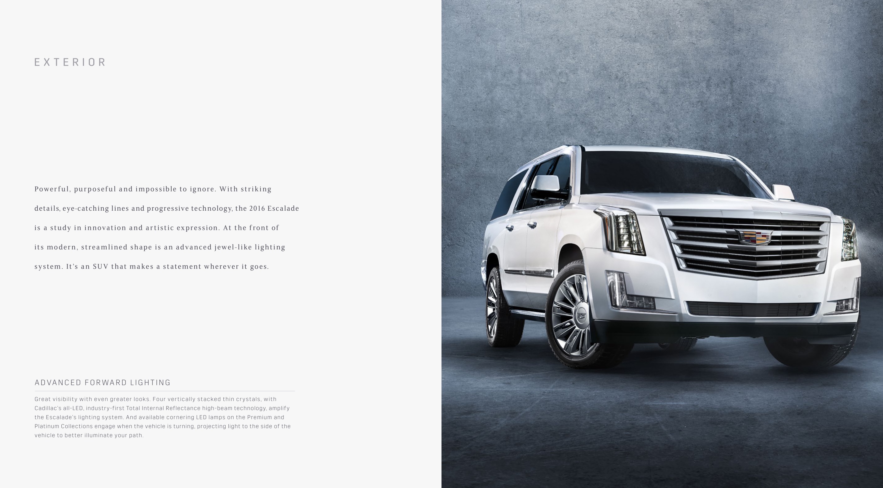 2016 Cadillac Escalade Brochure Page 1